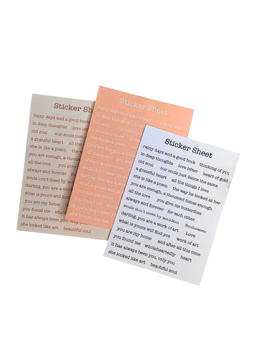 Custom Sticker Sheets